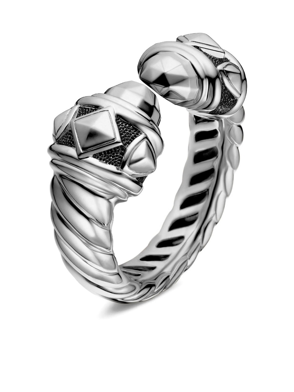 David Yurman Sterling Silver Twisted Cable Open Ring